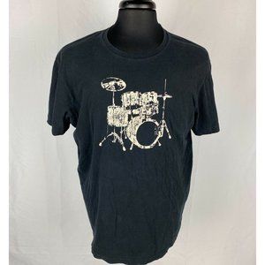 Utility Graphic Drum Set Black Tee Shirt Mens